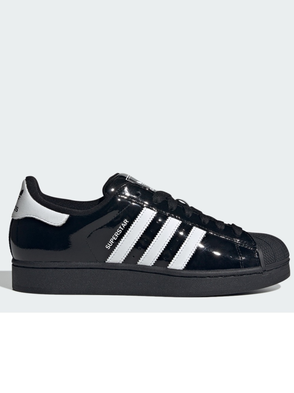 Adidas Superstar II Black Patent Leather Shoes Sneakers new Mens Sizes